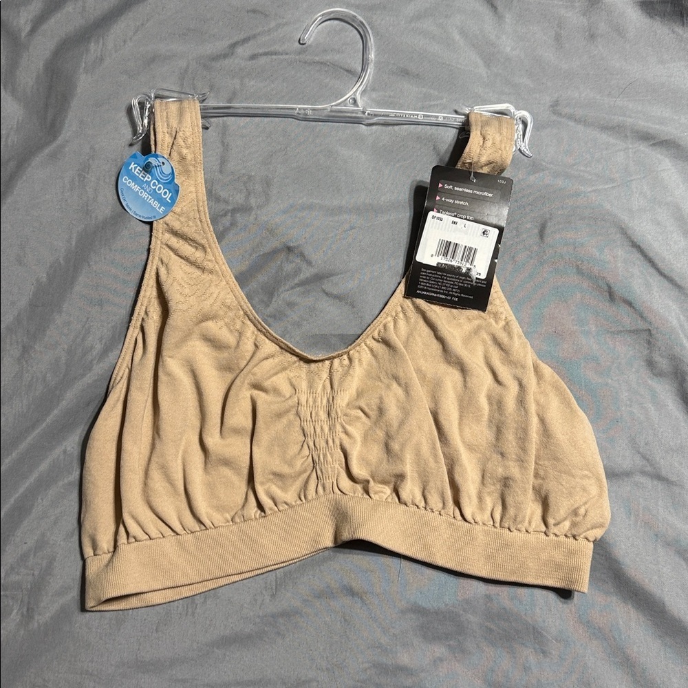 Bali Comfort Revolution Crop Top bras in Beige
